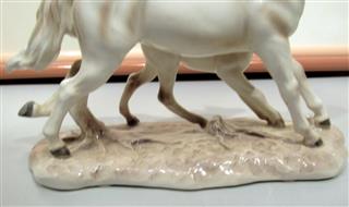 PAIR ECHT ALTMAN PROCELAIN GALLOPING HORSES - ONE PAIR 8